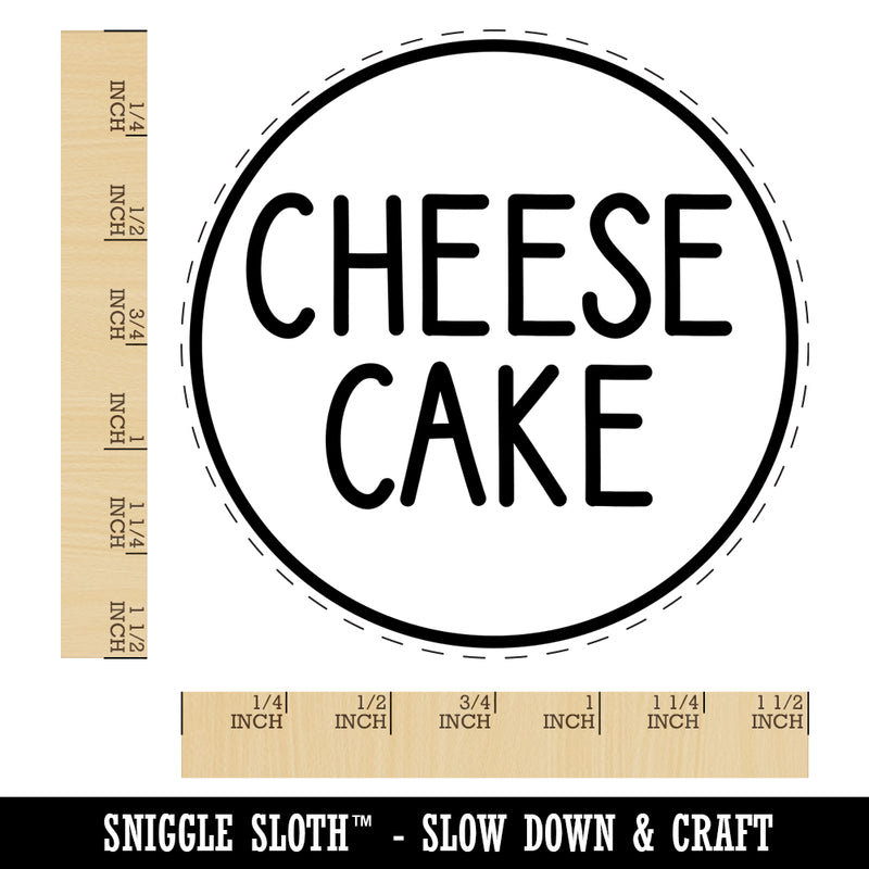 Cheesecake Flavor Scent Rounded Text Self-Inking Rubber Stamp for Stamping Crafting Planners