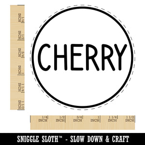 Cherry Flavor Scent Rounded Text Self-Inking Rubber Stamp for Stamping Crafting Planners