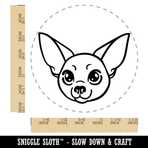 Chihuahua Dog Head Self-Inking Rubber Stamp for Stamping Crafting Planners