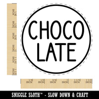 Chocolate Flavor Scent Rounded Text Self-Inking Rubber Stamp for Stamping Crafting Planners