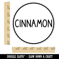 Cinnamon Flavor Scent Rounded Text Self-Inking Rubber Stamp for Stamping Crafting Planners