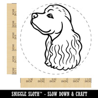 Cocker Spaniel Dog Head Self-Inking Rubber Stamp for Stamping Crafting Planners