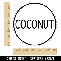 Coconut Flavor Scent Rounded Text Self-Inking Rubber Stamp for Stamping Crafting Planners