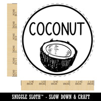 Coconut Text with Image Flavor Scent Self-Inking Rubber Stamp for Stamping Crafting Planners