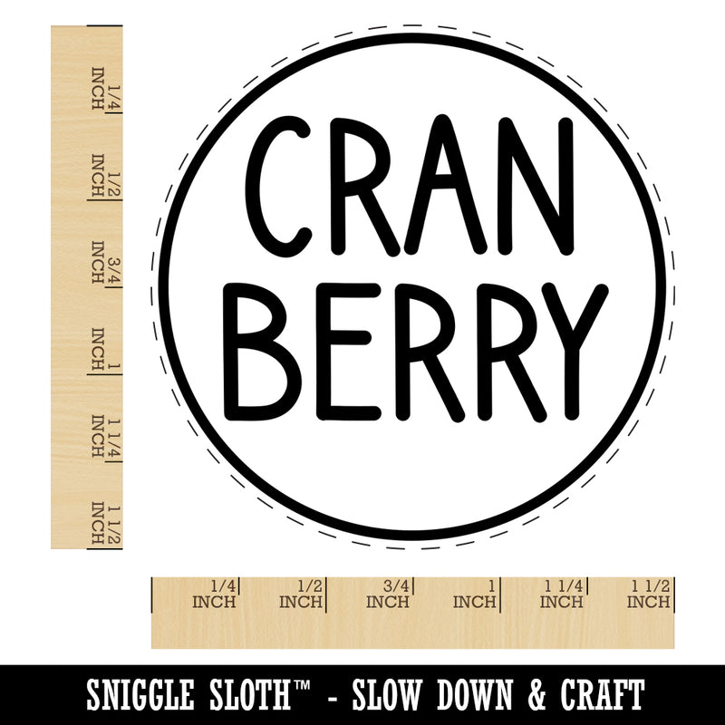 Cranberry Flavor Scent Rounded Text Self-Inking Rubber Stamp for Stamping Crafting Planners