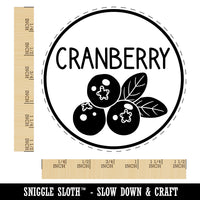 Cranberry Text with Image Flavor Scent Self-Inking Rubber Stamp for Stamping Crafting Planners