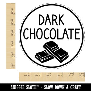 Dark Chocolate Text with Image Flavor Scent Self-Inking Rubber Stamp for Stamping Crafting Planners