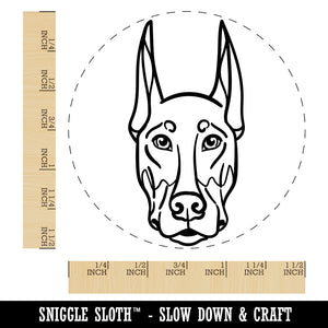 Doberman Pinscher Dog Head Self-Inking Rubber Stamp for Stamping Crafting Planners