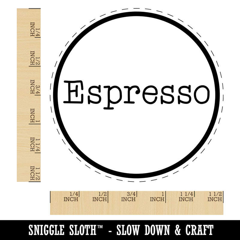 Espresso Typewriter Coffee Label Self-Inking Rubber Stamp for Stamping Crafting Planners