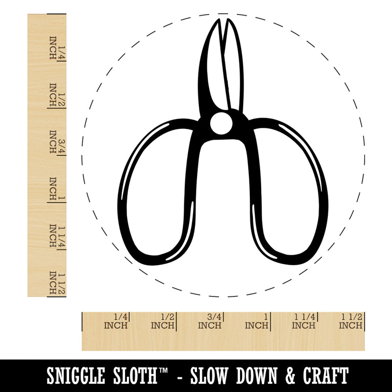 Floral Scissors for Gardening Self-Inking Rubber Stamp for Stamping Crafting Planners