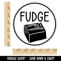 Fudge Text with Image Flavor Scent Self-Inking Rubber Stamp for Stamping Crafting Planners