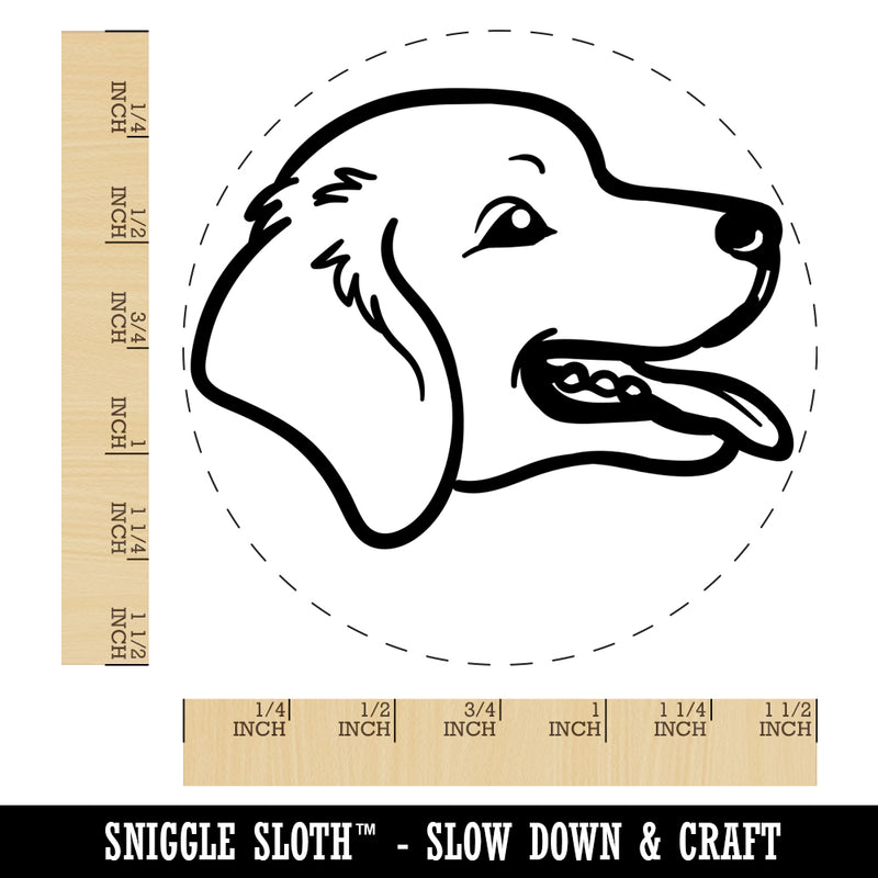 Golden Retriever Head Self-Inking Rubber Stamp for Stamping Crafting Planners