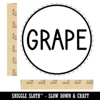 Grape Flavor Scent Rounded Text Self-Inking Rubber Stamp for Stamping Crafting Planners