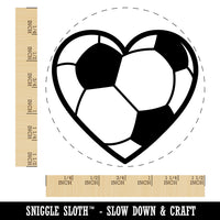 Heart Shaped Soccer Ball Futbol Sports Self-Inking Rubber Stamp for Stamping Crafting Planners