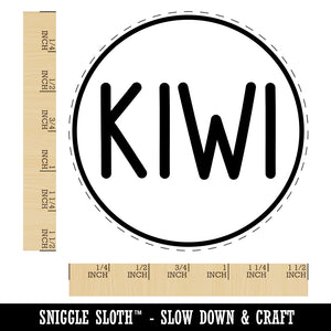 Kiwi Flavor Scent Rounded Text Self-Inking Rubber Stamp for Stamping Crafting Planners