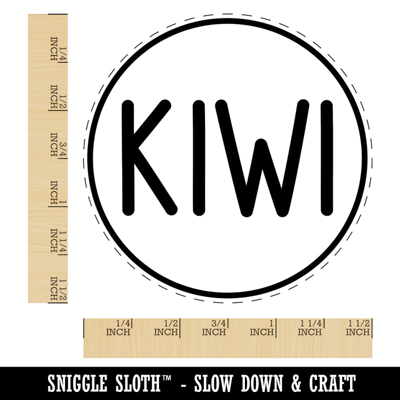 Kiwi Flavor Scent Rounded Text Self-Inking Rubber Stamp for Stamping Crafting Planners
