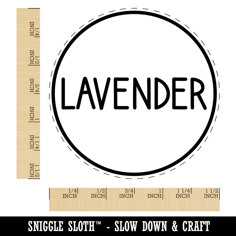 Lavender Flavor Scent Rounded Text Herb Flower Self-Inking Rubber Stamp for Stamping Crafting Planners