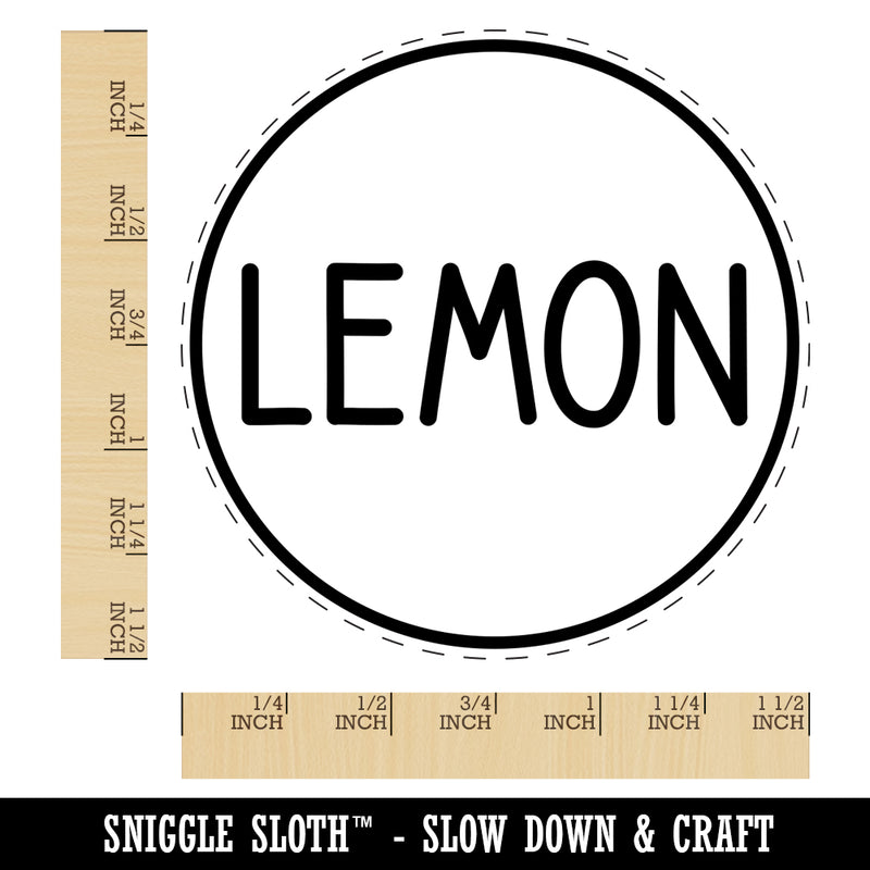 Lemon Flavor Scent Rounded Text Self-Inking Rubber Stamp for Stamping Crafting Planners