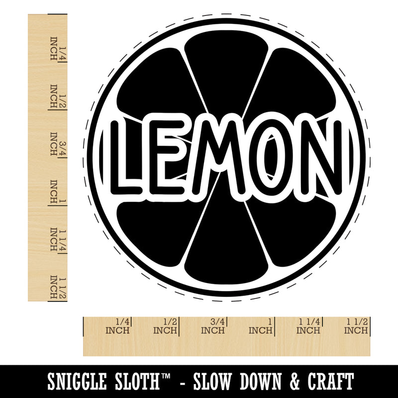 Lemon Text with Image Flavor Scent Self-Inking Rubber Stamp for Stamping Crafting Planners