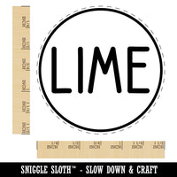 Lime Flavor Scent Rounded Text Self-Inking Rubber Stamp for Stamping Crafting Planners