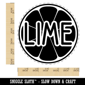 Lime Text with Image Flavor Scent Self-Inking Rubber Stamp for Stamping Crafting Planners