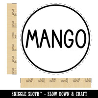 Mango Flavor Scent Rounded Text Fruit Self-Inking Rubber Stamp for Stamping Crafting Planners