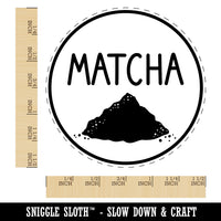 Matcha Text with Image Flavor Scent Green Tea Self-Inking Rubber Stamp for Stamping Crafting Planners