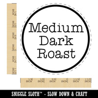 Medium Dark Roast Coffee Label Self-Inking Rubber Stamp for Stamping Crafting Planners