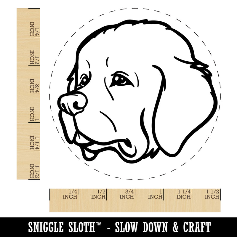 Newfoundland Dog Head Self-Inking Rubber Stamp for Stamping Crafting Planners