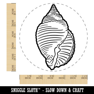 Nutmeg Shell Seashell Beach Self-Inking Rubber Stamp for Stamping Crafting Planners