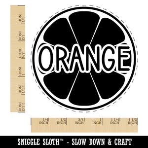 Orange Text with Image Flavor Scent Self-Inking Rubber Stamp for Stamping Crafting Planners