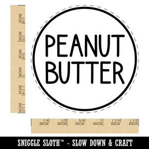 Peanut Butter Flavor Scent Rounded Text Self-Inking Rubber Stamp for Stamping Crafting Planners