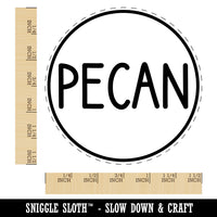 Pecan Flavor Scent Rounded Text Self-Inking Rubber Stamp for Stamping Crafting Planners