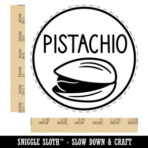 Pistachio Text with Image Flavor Scent Self-Inking Rubber Stamp for Stamping Crafting Planners