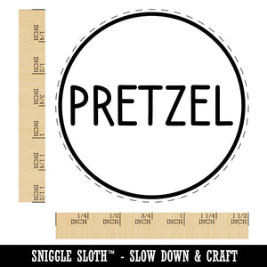 Pretzel Flavor Scent Rounded Text Self-Inking Rubber Stamp for Stamping Crafting Planners