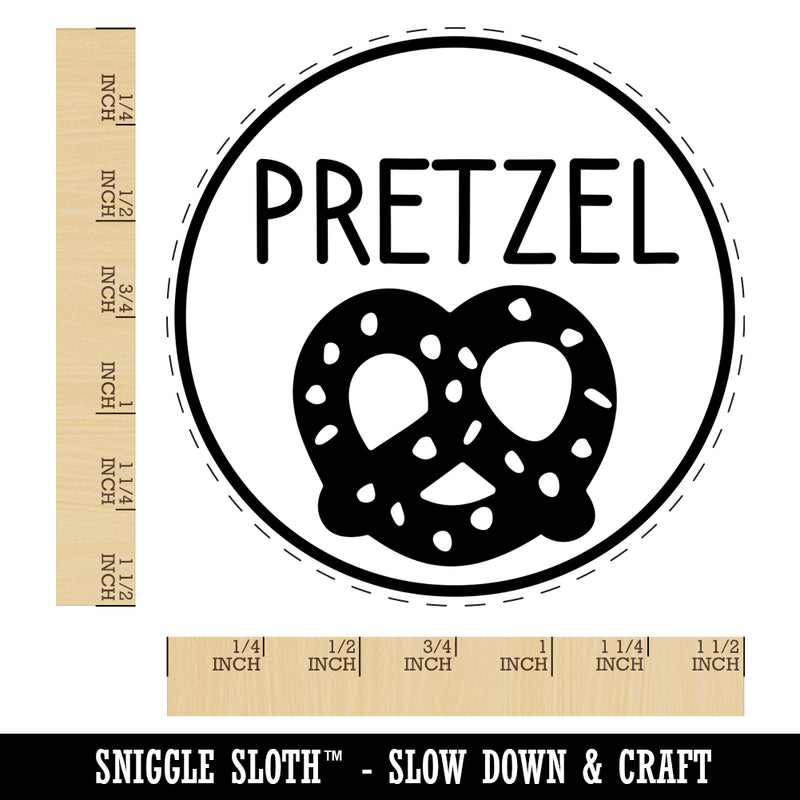 Pretzel Text with Image Flavor Scent Self-Inking Rubber Stamp for Stamping Crafting Planners