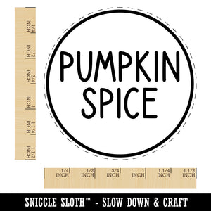 Pumpkin Spice Flavor Scent Rounded Text Self-Inking Rubber Stamp for Stamping Crafting Planners