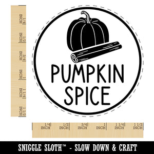 Pumpkin Spice Text with Image Flavor Scent Self-Inking Rubber Stamp for Stamping Crafting Planners