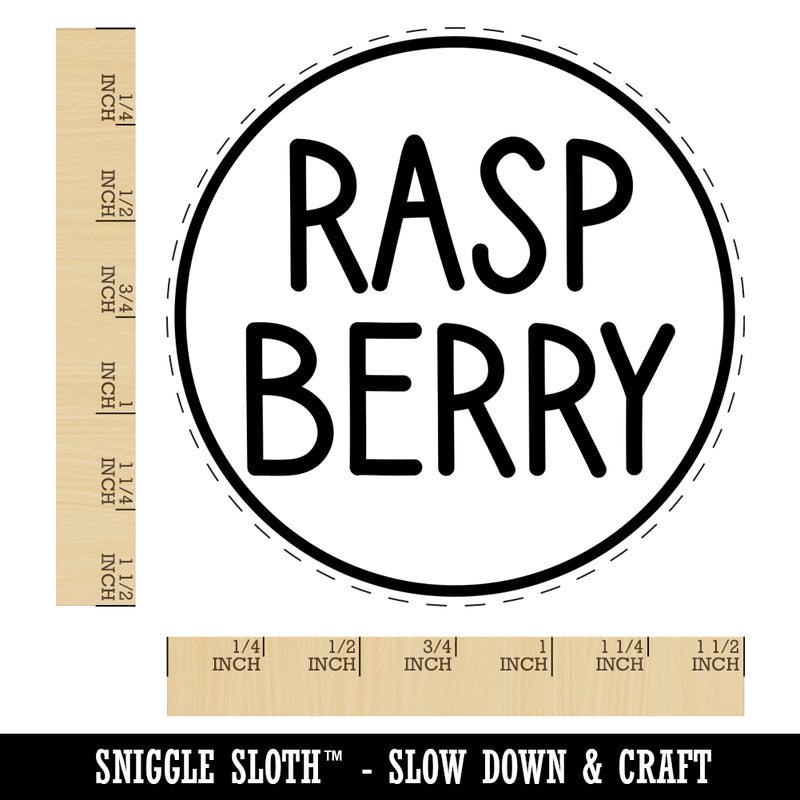 Raspberry Flavor Scent Rounded Text Self-Inking Rubber Stamp for Stamping Crafting Planners
