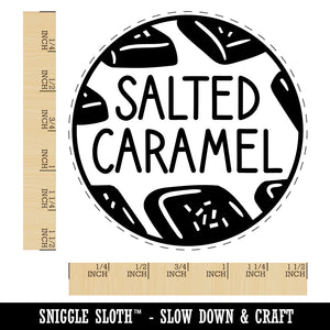 Salted Caramel Text with Image Flavor Scent Self-Inking Rubber Stamp for Stamping Crafting Planners