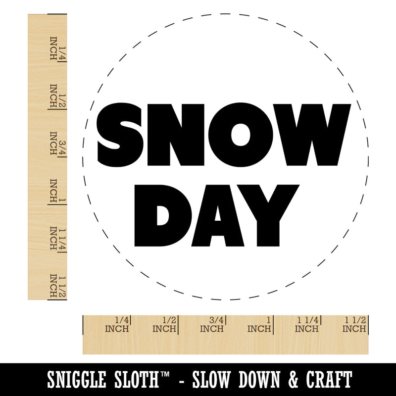 Snow Day Bold Text Self-Inking Rubber Stamp for Stamping Crafting Planners