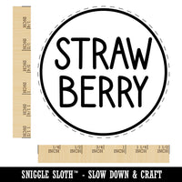 Strawberry Flavor Scent Rounded Text Self-Inking Rubber Stamp for Stamping Crafting Planners