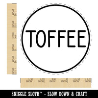 Toffee Flavor Scent Rounded Text Self-Inking Rubber Stamp for Stamping Crafting Planners