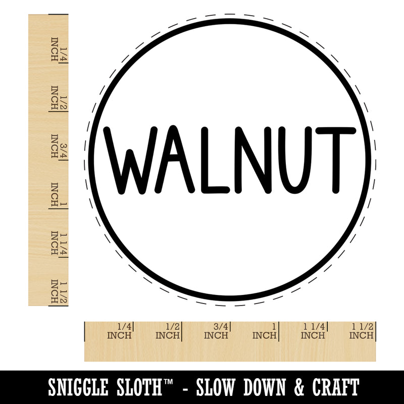 Walnut Flavor Scent Rounded Text Self-Inking Rubber Stamp for Stamping Crafting Planners