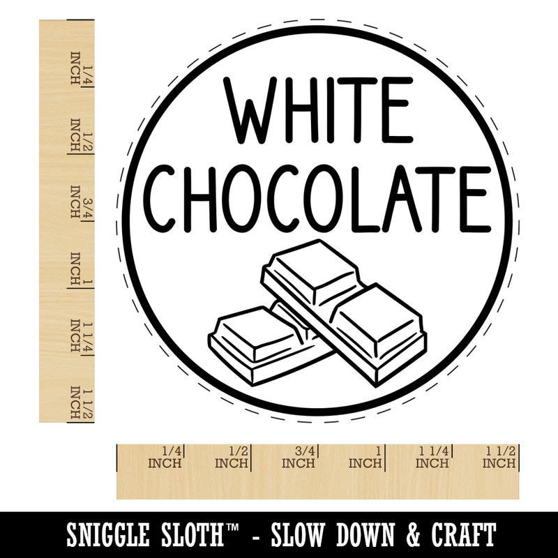 White Chocolate Text with Image Flavor Scent Self-Inking Rubber Stamp for Stamping Crafting Planners