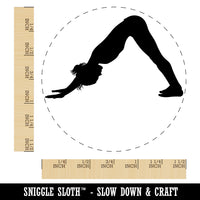Yoga Downward Facing Dog Pose Self-Inking Rubber Stamp for Stamping Crafting Planners