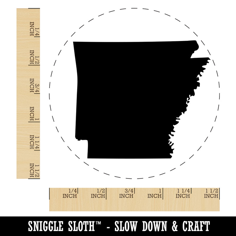 Arkansas State Silhouette Self-Inking Rubber Stamp for Stamping Crafting Planners