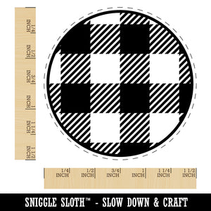 Buffalo Plaid Pattern Self-Inking Rubber Stamp for Stamping Crafting Planners