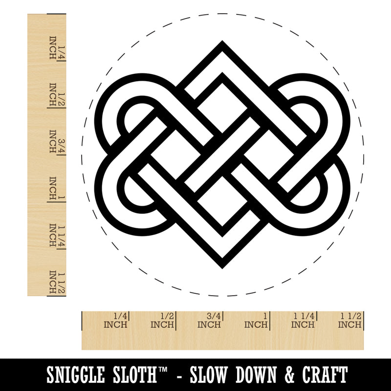 Celtic Love Knot Outline Self-Inking Rubber Stamp for Stamping Crafting Planners