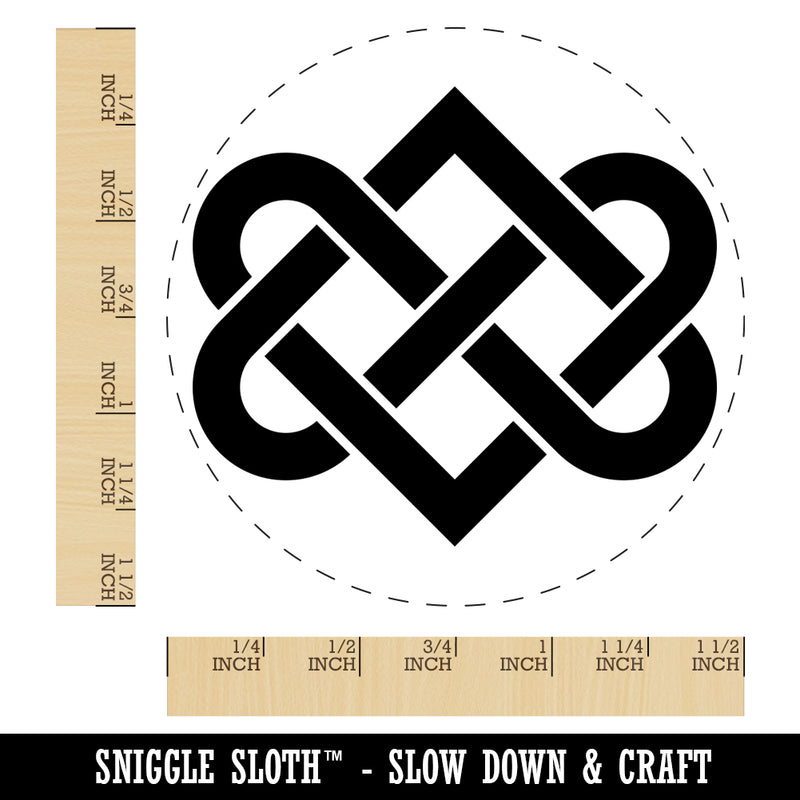 Celtic Love Knot Silhouette Self-Inking Rubber Stamp for Stamping Crafting Planners